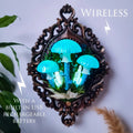 Handmade mushroom-shaped wall lamp: wireless sculpture with USB charging capability