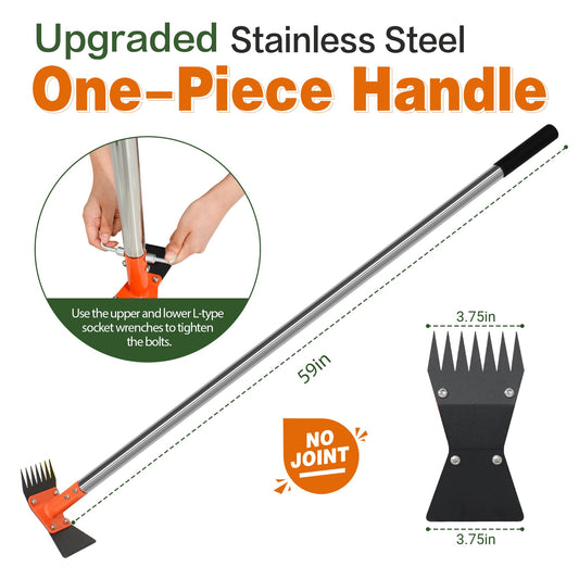 2-in-1 Garden Hoe & Weed Puller Tool – One Tool for Weeding & Soil Prep
