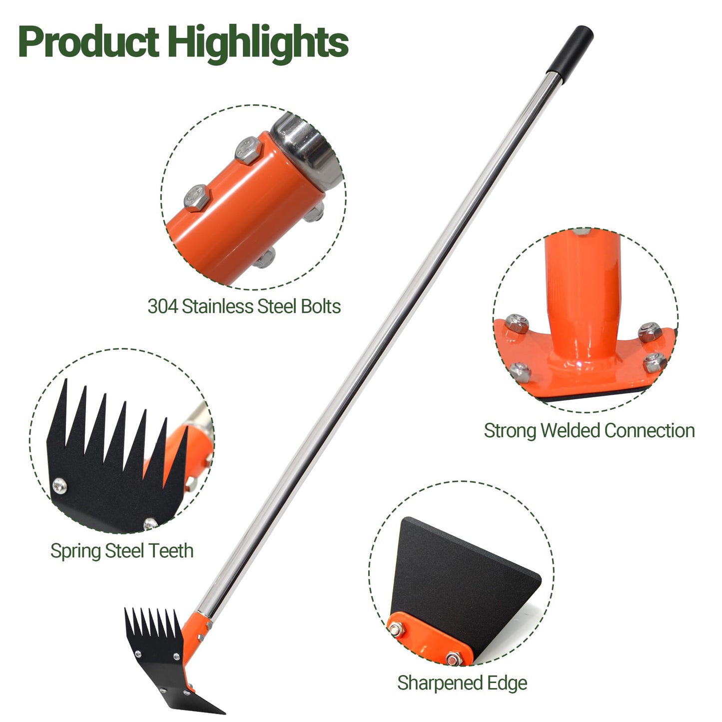 2-in-1 Garden Hoe & Weed Puller Tool – One Tool for Weeding & Soil Prep