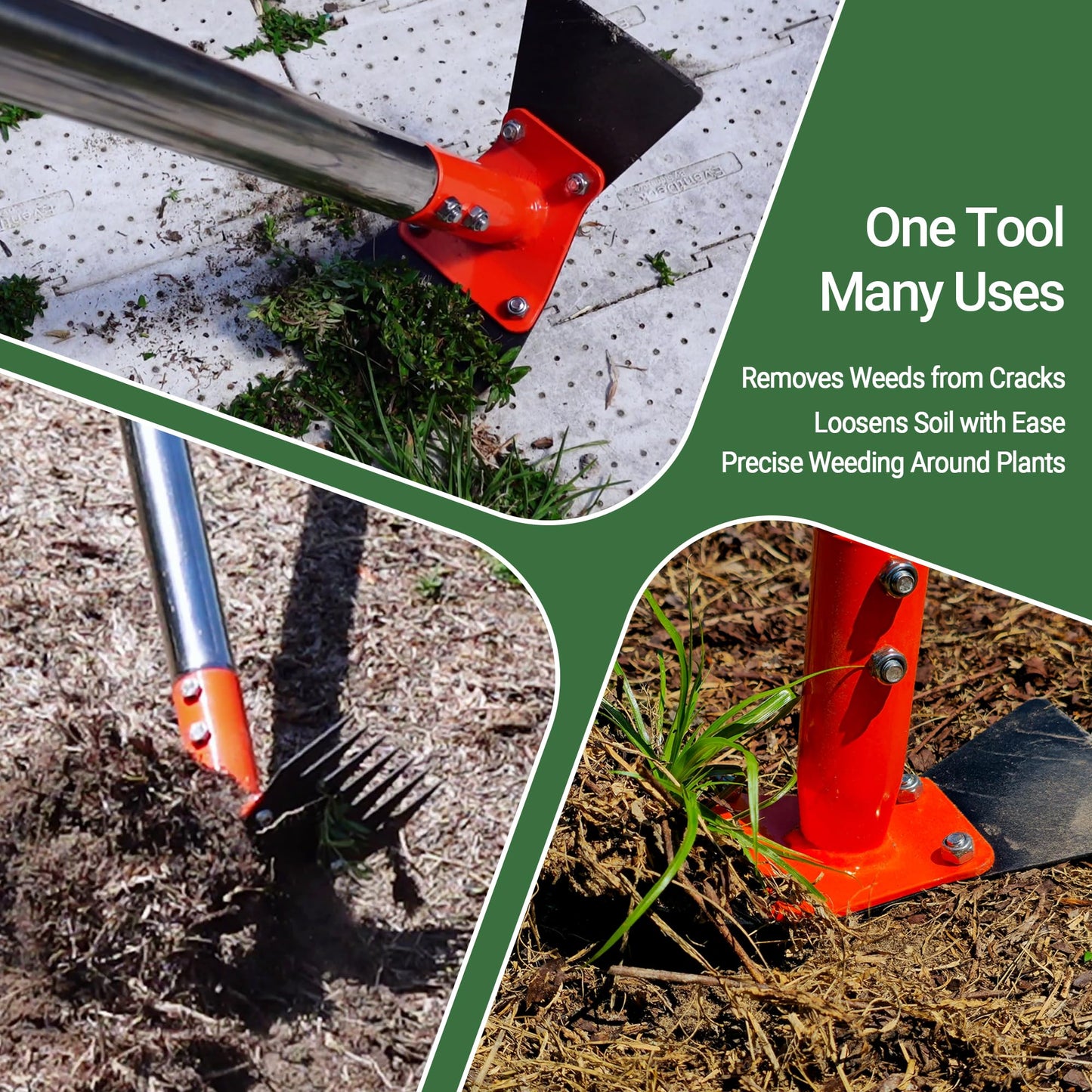 2-in-1 Garden Hoe & Weed Puller Tool – One Tool for Weeding & Soil Prep