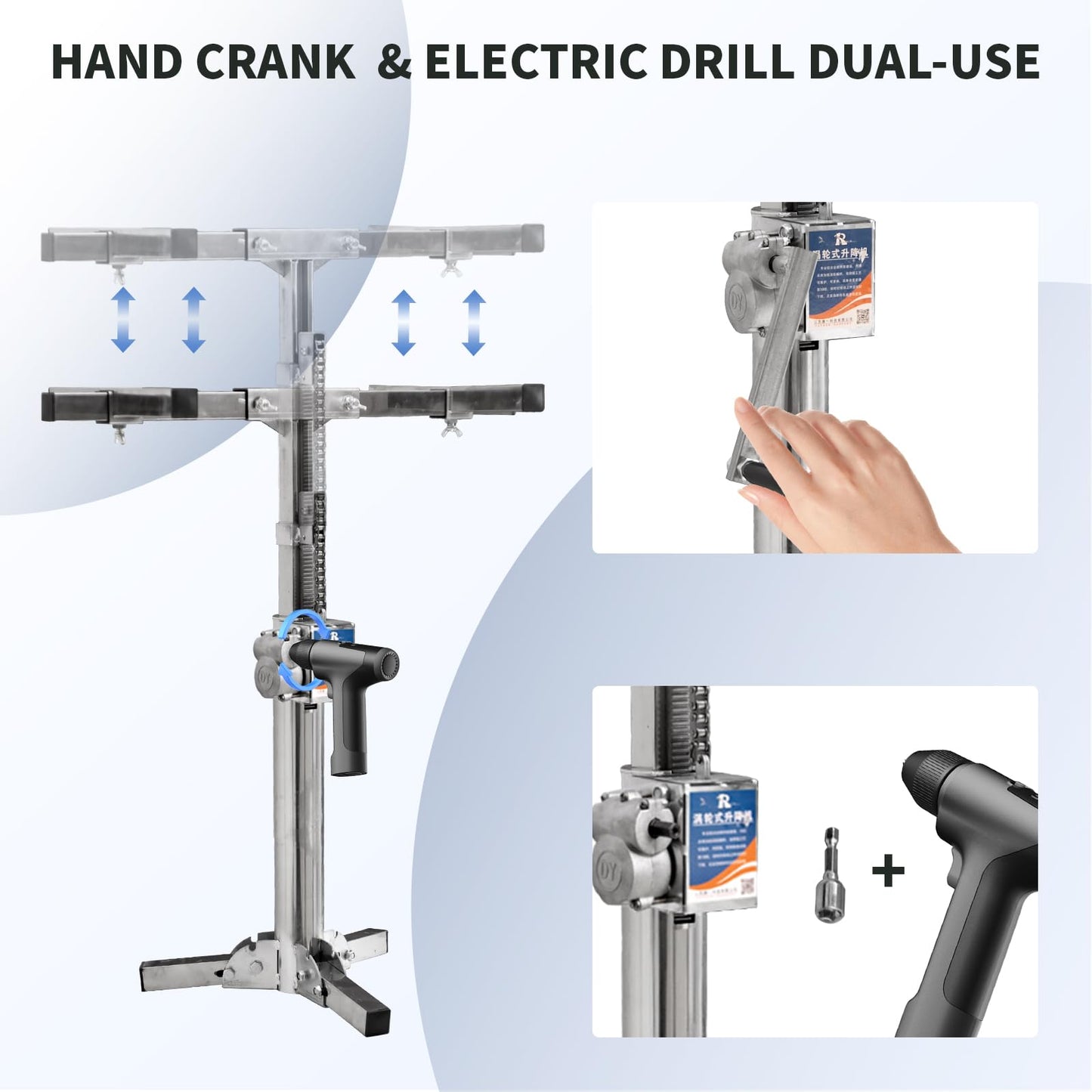 2-Pack 440lbs Cabinet Lift Jack with Electric Drill Support – Install Cabinets Alone, Faster & Safer